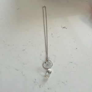 $Dream catcher necklace with white “crystal”